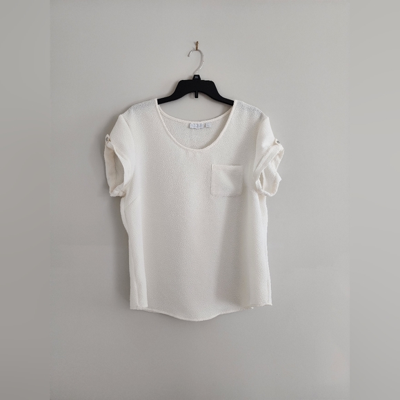 SHEIN Khaki Knot Waist PU Leather Pants & New York & Company Stretch Print Top - Picture 6 of 10